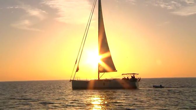 Sunset sailing trip